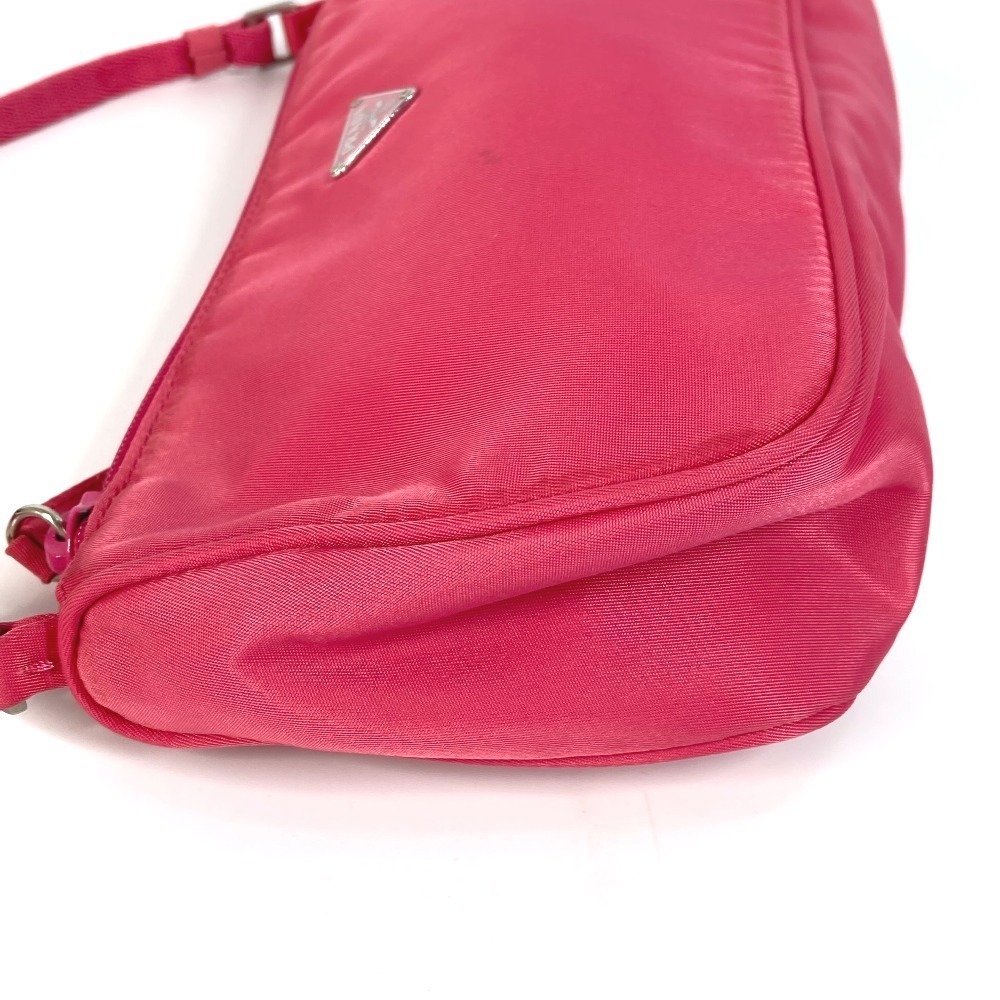 PRADA Triangle Logo Bag Shoulder Handbag Accessory Clutch Pink - Picture 6 of 15
